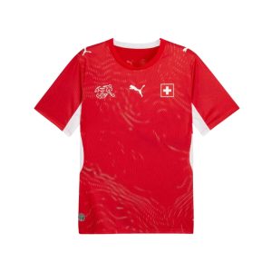 Camisola Seleção da Suiça principal vermelha – Copa do Mundo 2026