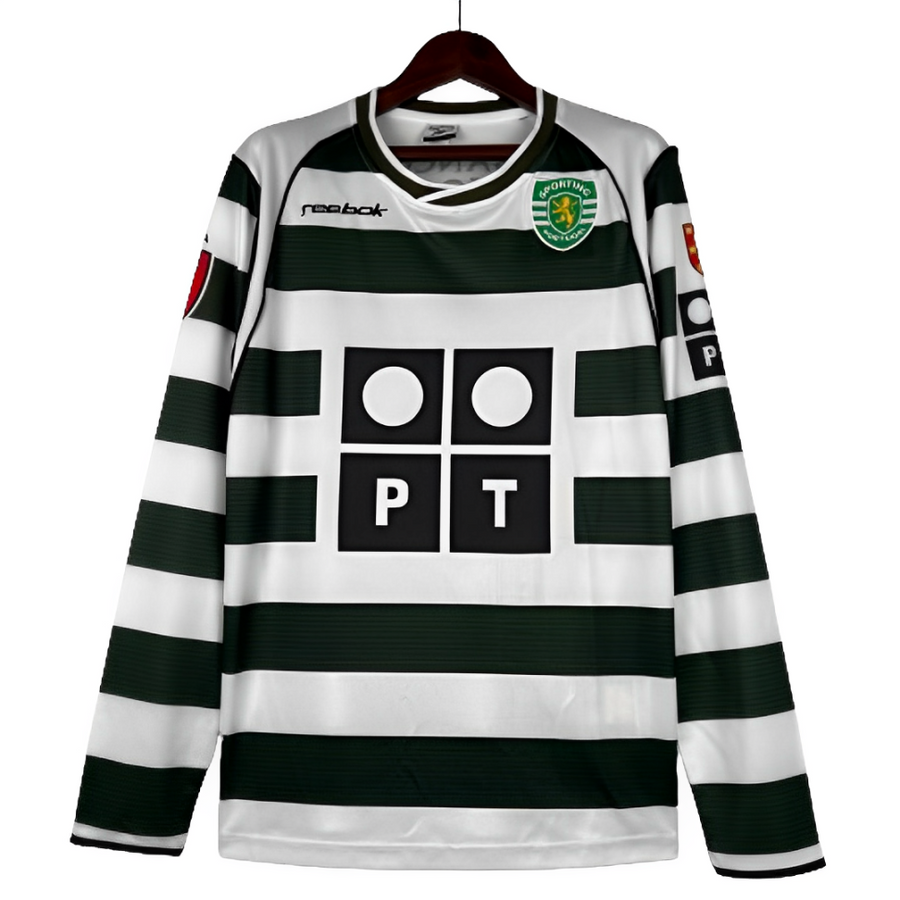 Camisola Sporting retrô home 2001/03 – MANGA LONGA - Image 2