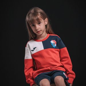 Sweat Tricolor Azul Vermelha– Criança