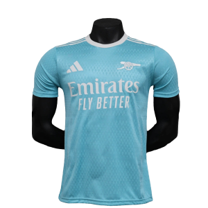 Camisola Arsenal 25/26 Pré-Jogo – Azul Celeste – Versão player