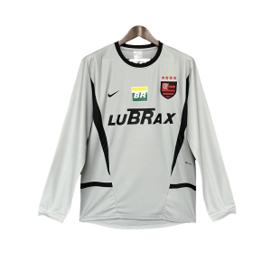 Camisola Flamengo 02/03 Goleiro Cinza – Versão Retrô Manga Longa