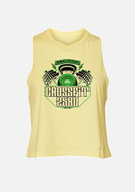 CROP TANK - CrossFit 2580 (Alenquer) - Vanilla / White - Image 2