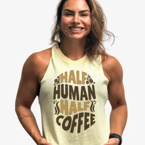 Crop Tank Half Human Half Coffee
