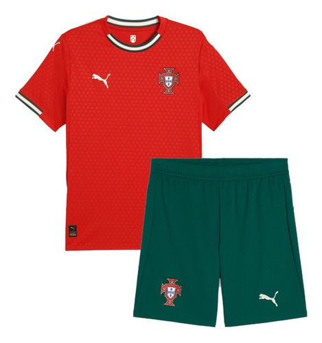 Conjunto infantil Seleção Portugal vermelho principal 2025 – PUMA - Image 2