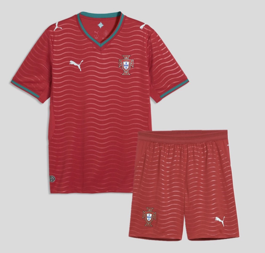 Conjunto infantil Seleção de Portugal principal COPA DO MUNDO 2026 – vermelha - Image 2
