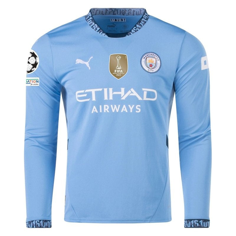 Camisola Manchester City – Liga dos Campeões – 24/25 I Home – Manga Longa