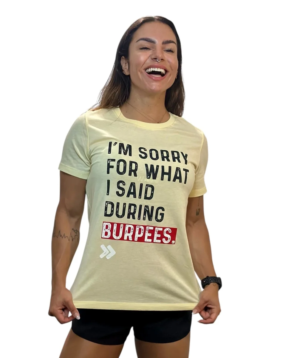 T-Shirt feminina Sorry for Burpees - Image 3